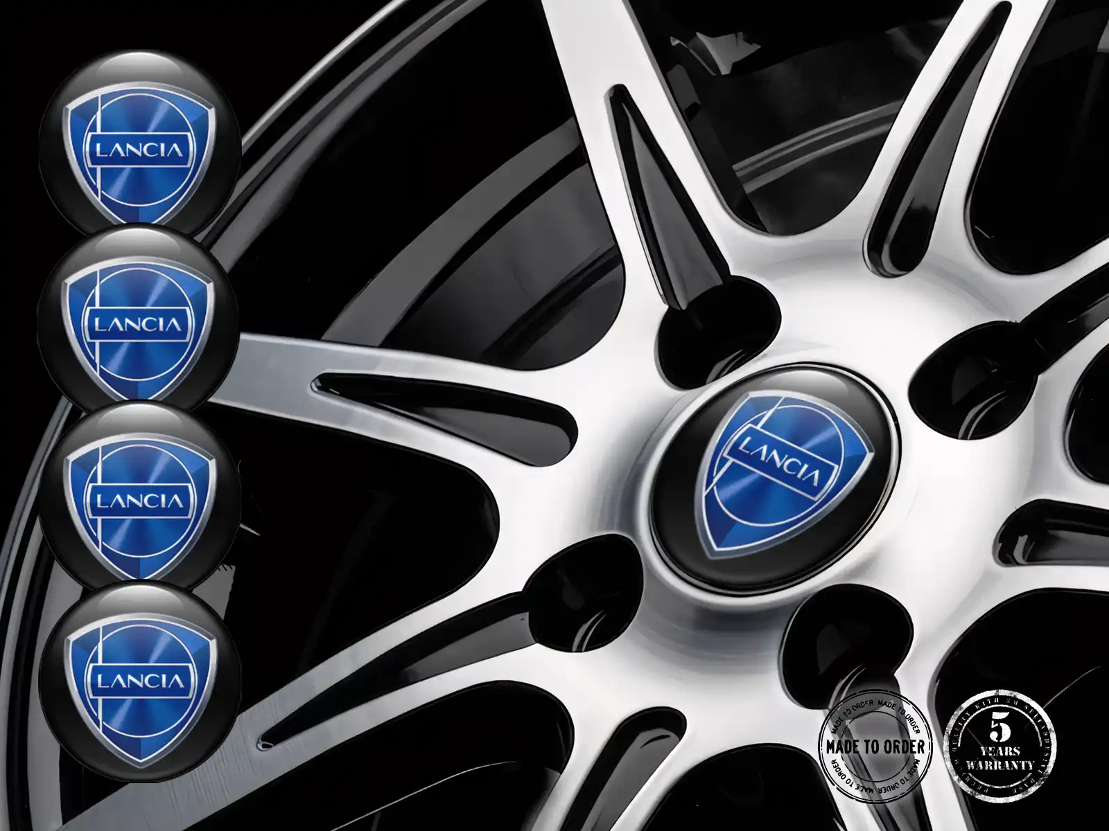Lancia Calcomanía de Rueda Diseño Cúpula Personalizada Racing